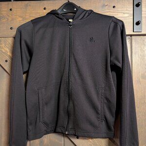 Adidas Climalite thin black workout zip up hoodie size L